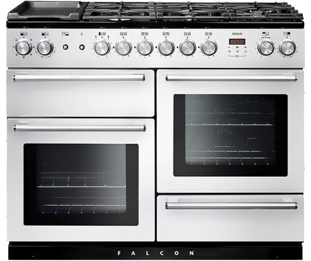 Falcon Nexus 110 Gas fornuis wit, vooraanzicht
