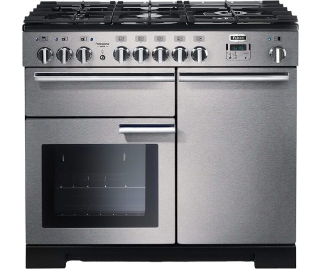 Falcon Professional Deluxe 100 Gas fornuis roestvrij stalen kleurvariante vooraanzicht