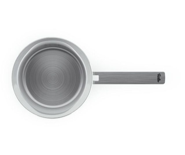 Fissler Phi Collection steelpan 16cm bovenaanzicht met vlakke bodem en schaalverdeling