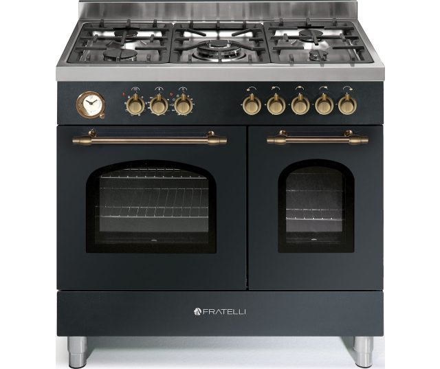 Fratelli VE292.50FEM/ANB gas fornuis - antraciet/brons