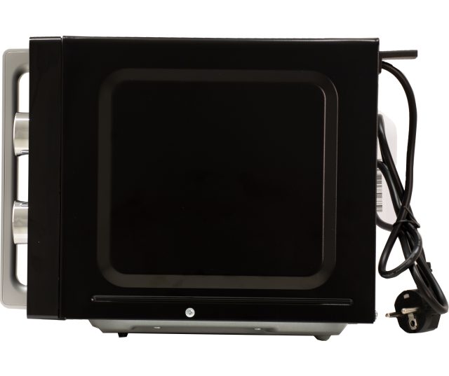 Frilec LMW9820B magnetron zijkant met handgreep, stromsnoer en aansluiting