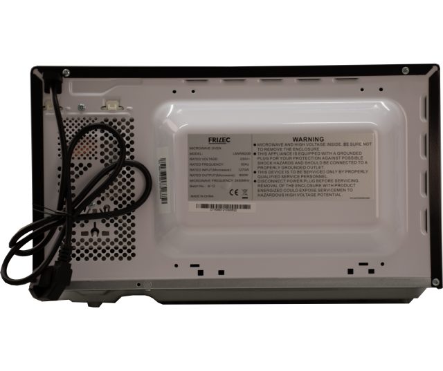 Frilec LMW9820B magnetron 3/4 vooraanzicht met volledig controlemodule zichtbaar