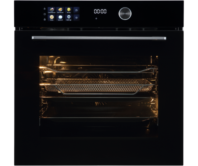 Frilec VESUVIO6072 oven onderste bakruimte met roosters en verlichte gloeidraden zichtbaar