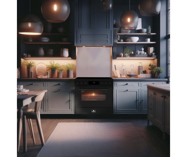 Elementi di Cucina EM9036-MZ-B inductie fornuis - modern - mat zwart