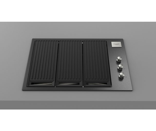 Fulgor milano FOBQ 803 G MBK inbouw gas barbecue - mat zwart