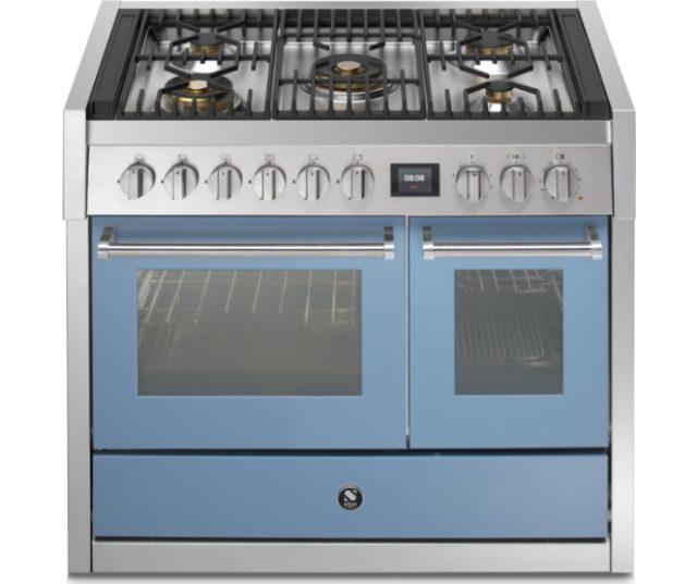 Steel Genesi GQ10SF-4M CE gas fornuis combi-stoomoven en wok - 100 cm - Antraciet