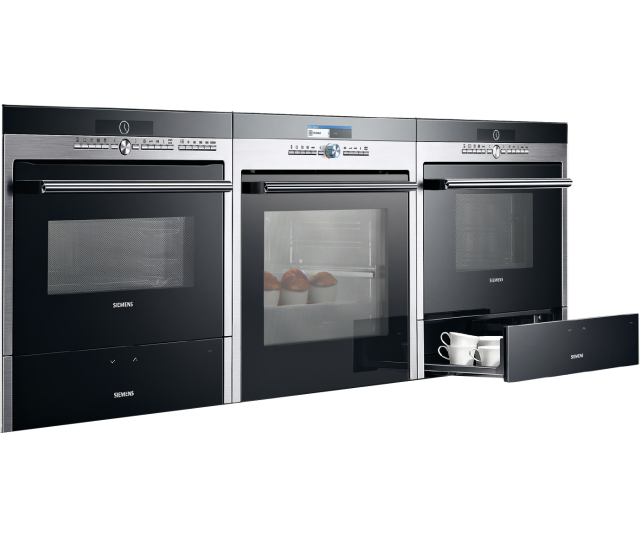 De Siemens HB86P575 behoort tot de panorama opstelling van SIEMENS en kan gecombineerd worden met een bijpassende warmhoudlade