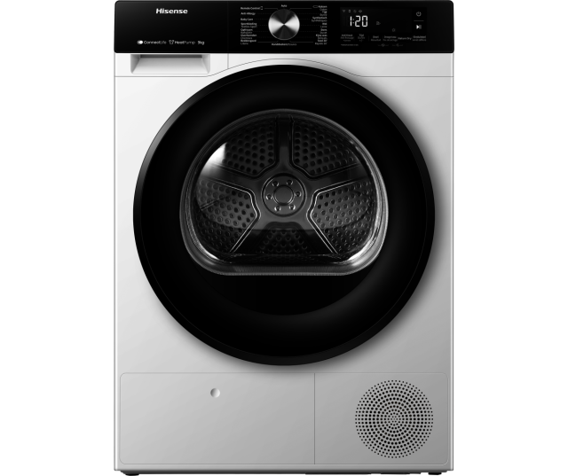 Hisense DH3S902BW3 warmtepomp droger met verwisselbare draairichting deur