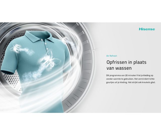 Hisense DH3S902BW3 warmtepomp droger met verwisselbare draairichting deur