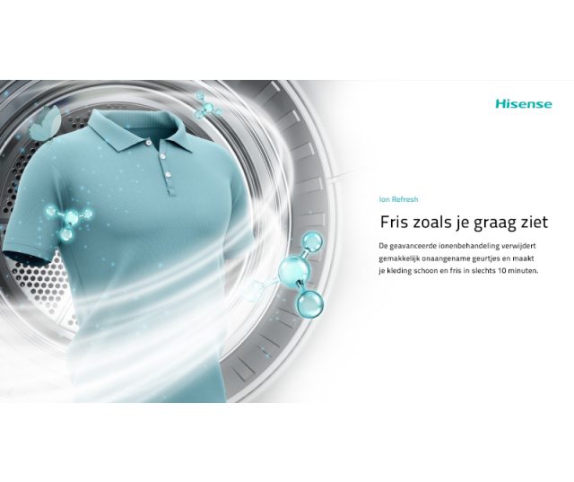 Hisense DH3S902BW3 warmtepomp droger met verwisselbare draairichting deur