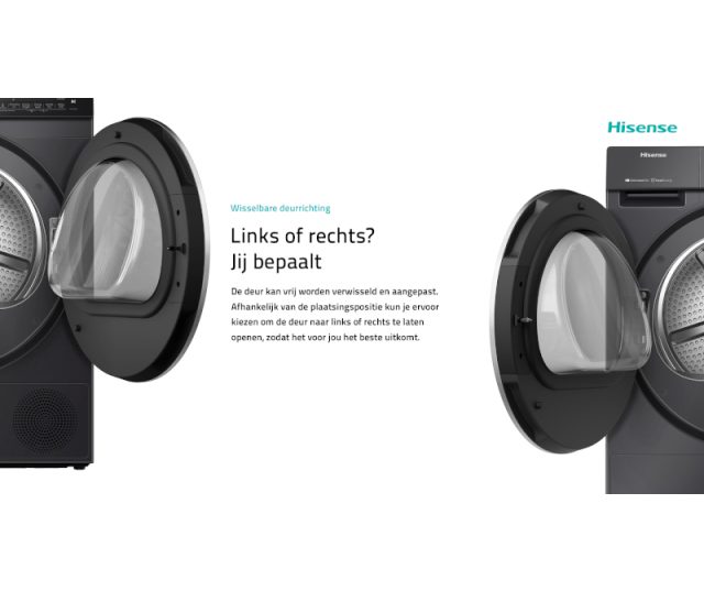 Hisense DH5S102BB warmtepomp zwart droger