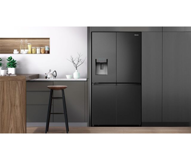 Hisense RQ760N4AFF side-by-side koelkast - 4-deurs - blacksteel-look