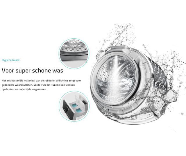 Hisense WF5S1045BB zwart wasmachine