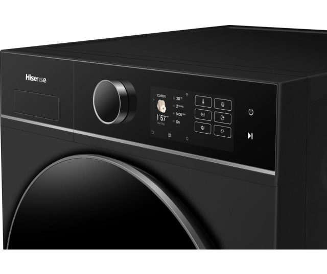 WD5I1245BBRH/BLX Hisense was/droogcombinatie - Zwart