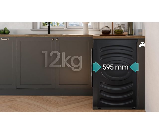 WD5I1245BBRH/BLX was/droogcombinatie - Zwart