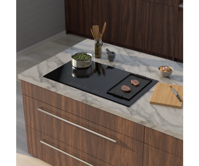 Inventum IKI9035MAT inbouw inductie kookplaat - 90 cm. - 2 fasen