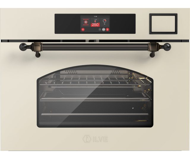 Ilve 645NHSW1/AW combi-stoomoven met magnetron - antiek wit