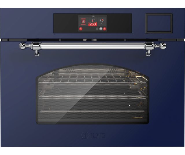 Ilve 645NHSW1/MB combi-stoomoven met magnetron - blauw
