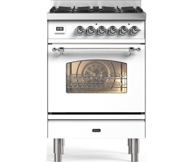 Klik en bekijk de ILVE P06NE3/WH ILVE P06NE3/WH fornuis - 60 cm breed