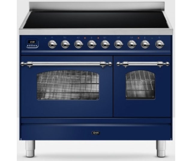 Ilve PDI09NE3/MB fornuis inductie blauw - 90 cm. breed