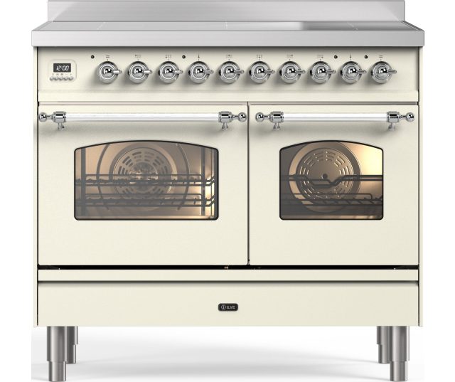 Ilve PDI106NE3/AW inductie fornuis - 100 cm. - creme