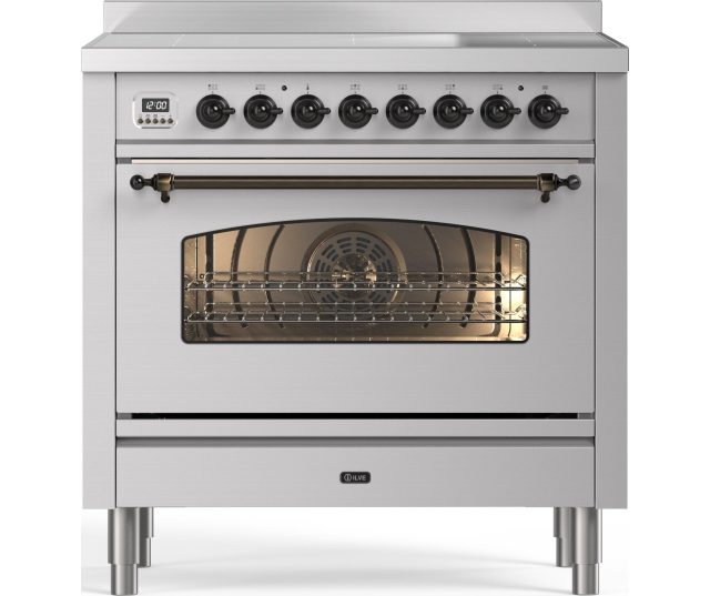 ILVE PI096NE3/SS fornuis - 90 cm breed
