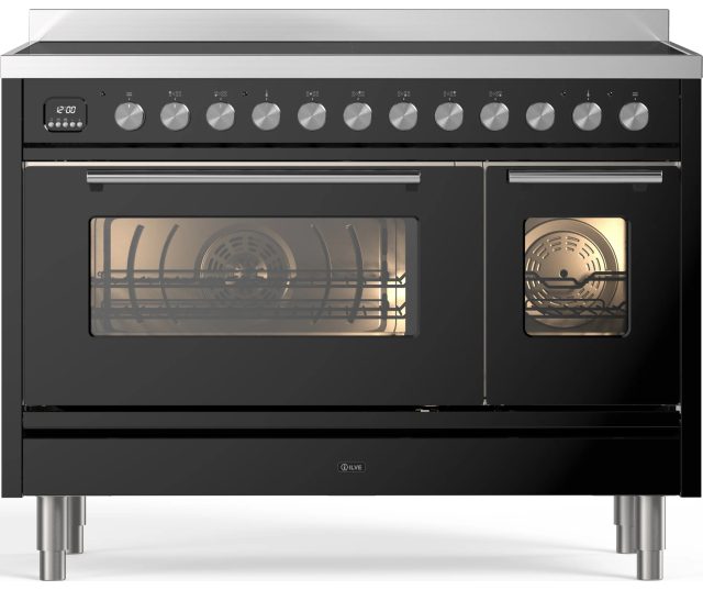 Ilve PI127WE3/BK inductie fornuis - 120 cm. breed - glanzend zwart