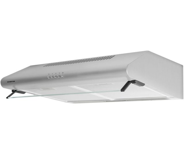 De Inventum AKO6012RVS heeft een inklapbaar dampscherm aan de voorzijde
