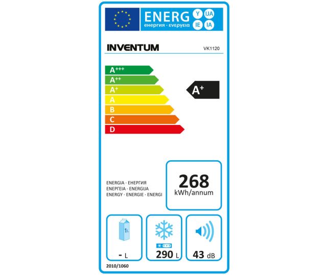 De VK1120 beschikt over een zuinig energieklasse A+ label