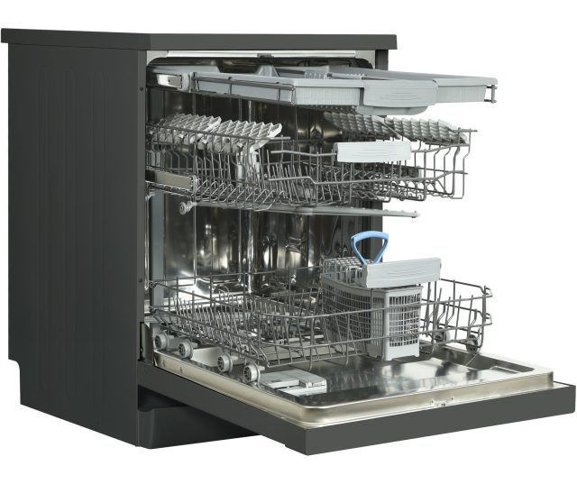 Inventum VVW6040AB vrijstaande vaatwasser - blacksteel / zwart rvs