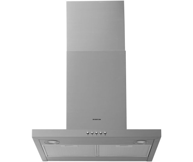 Inventum AKB6000RVS afzuigkap vooraanzicht met aluminium frame en ventilatiesleuven onderaanzicht