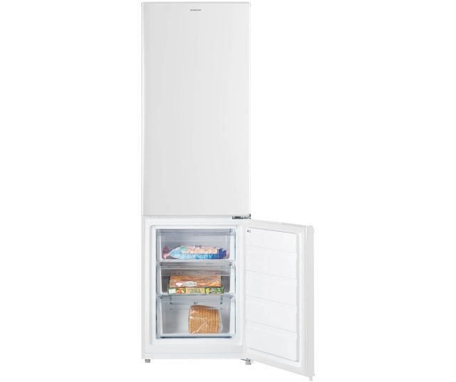 Inventum KV1808W koelkast geopend leeg met deur opengeslagen, bovenkast en vriesvak zichtbaar
