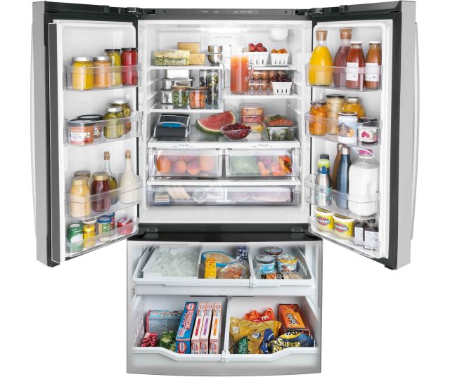 Iomabe IWO19JSPF 8BM-DBM Amerikaanse koelkast - French door - mat zwart