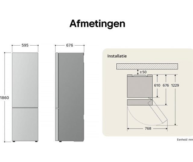 koelkast LG GBG5160CEV - Vriesgedeelte onder