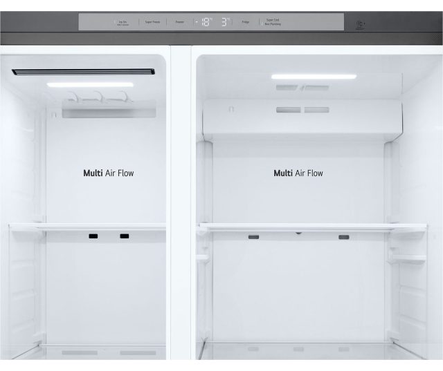 LG side-by-side koelkast - Vriesgedeelte onder