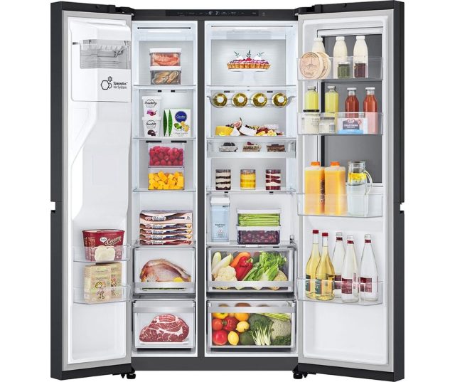 side-by-side koelkast LG GSXE91EVAD - Vrijstaand