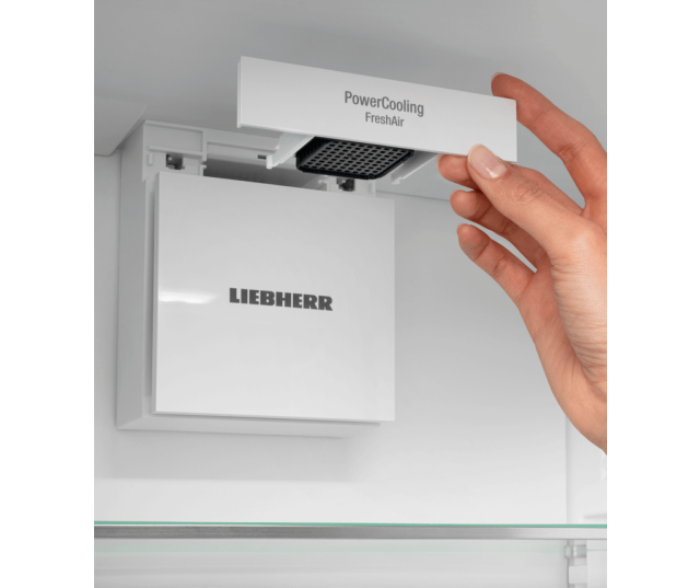 Liebherr ICNc 7603_20 PowerCooling FreshAir filtercassette in bovenste lade