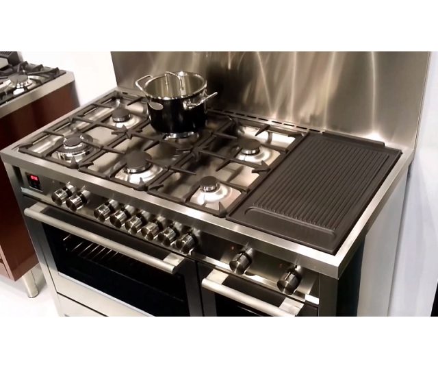 120 cm brede M-ystem MFTW120IX fornuis voorzien van dubbele oven