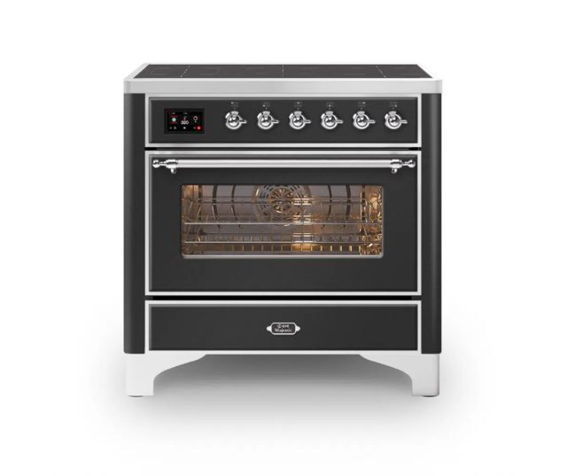 Ilve MI09NE3/MG fornuis inductie mat grafiet - 90 cm. breed