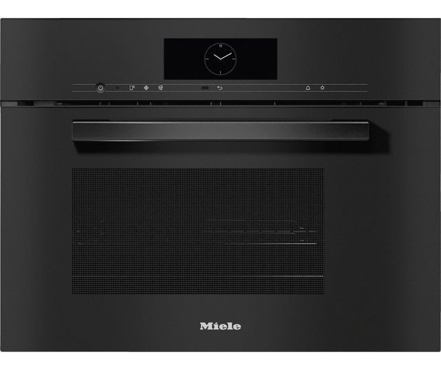 Miele DGM 7845 zwarte stoomoven met magnetron