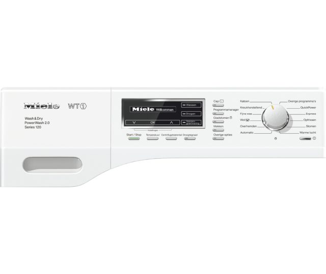Miele WTF115 WCS was/droogcombinatie uitgevoerd met QuickPower voor snel en efficiënt wassen en drogen