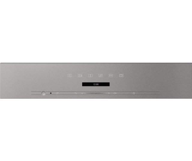 Miele DG 7240 stoomoven bedieningspaneel detail met pictogrammen, digitaal display en bedieningselementen