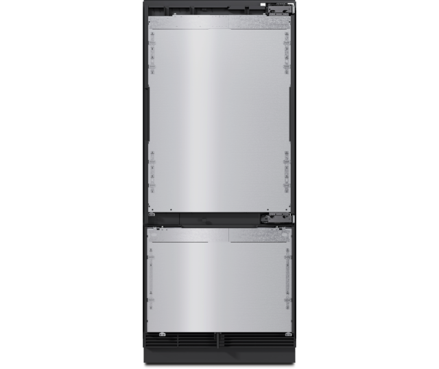 Miele KFMC3844R inbouw-koelkast achterkant montageview met inbouwframe en technische bevestigingspunten