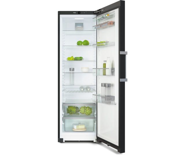Miele KS4783DD koelkast geopende deur met interieur, laden en geopende deur volledig zichtbaar