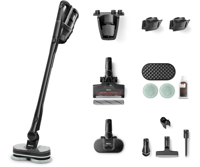 Miele TriflexHX3PlusAqua draadloze stofzuiger met accessoires en onderdelen compleet overzicht