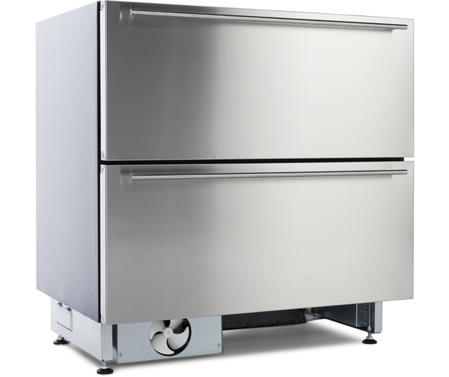 Norcool koelkast 60000006 + paneel rvs type 8900013832 onderbouw lade koelkast - rvs