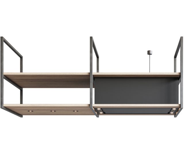 Novy 15004 eiland afzuigkap - Pureline Frame 120 cm Zwart