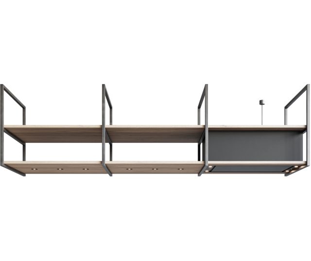 Novy 15006 eiland afzuigkap - Pureline Frame 120 cm Zwart