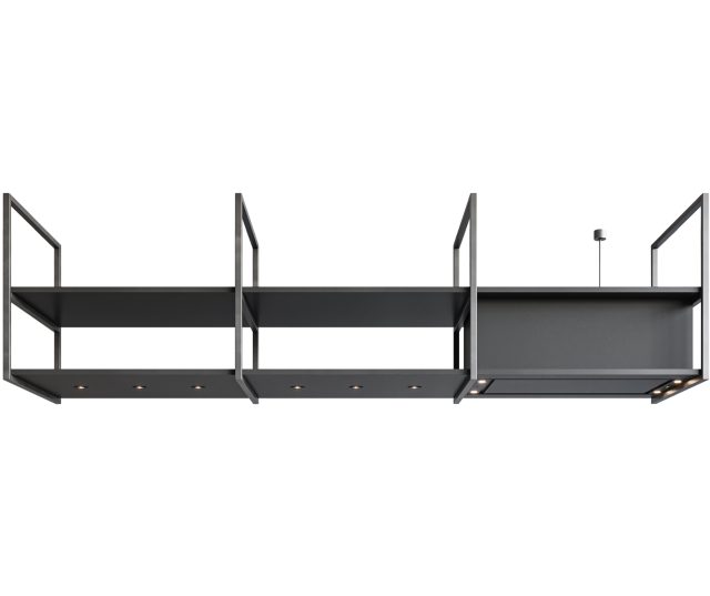 Novy 15006 eiland afzuigkap - Pureline Frame 120 cm Zwart