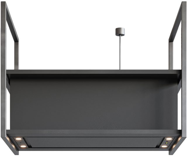 Novy 15007 eiland afzuigkap - Pureline Frame 90 cm Zwart